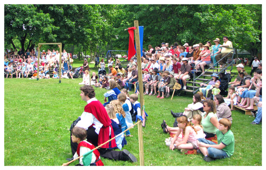 The audience watches raptly