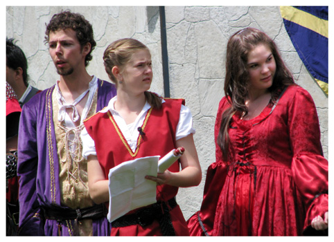 Nobility mill about behind the Herald