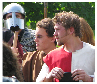 Knights and nobles intermingle