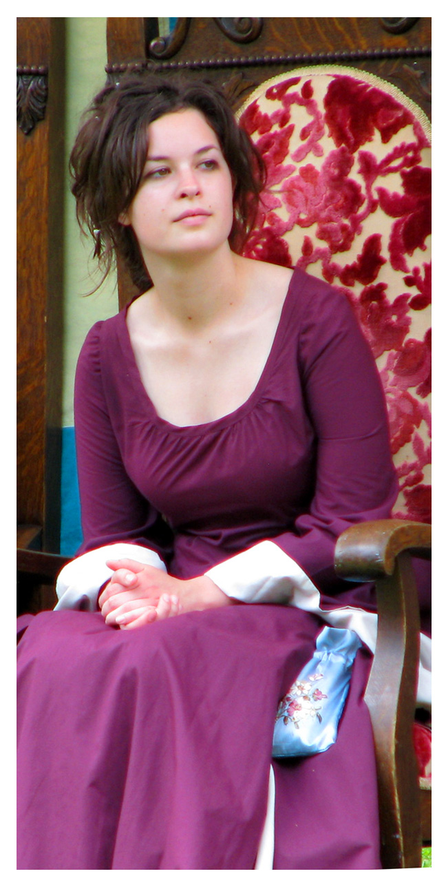 Maid Marion watches the tournament from the royal pavillion