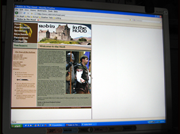 small webspace displayed big screen